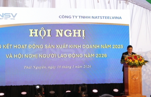 CÔNG TY TNHH NATSTEELVINA TỔ CHỨC HỘI NGHỊ TỔNG KẾT CÔNG TÁC SXKD NĂM 2025 VÀ HỘI NGHỊ NGƯỜI LAO ĐỘNG NĂM 2026